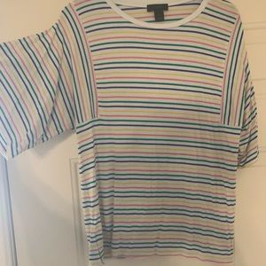 J Crew Striped Top. Medium.